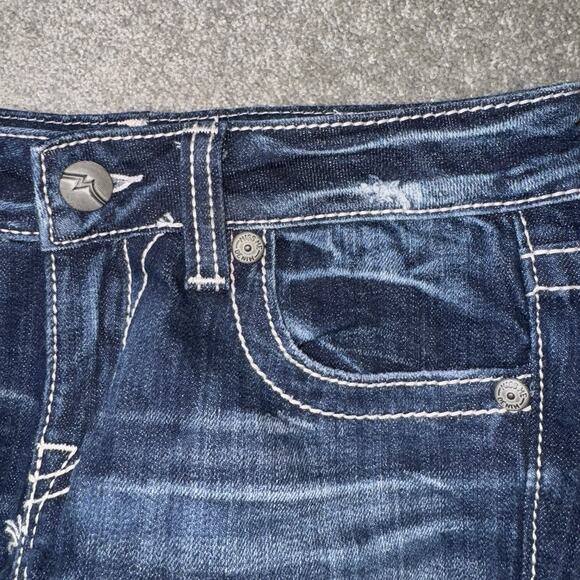 Miss Me Straight Leg Jeans Women’s 27 Blue VTG‎ 23C JD1071T Distressed Stretch - Picture 5 of 14